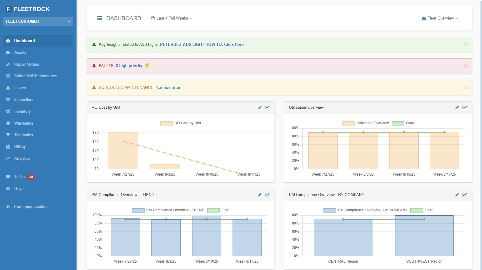 Fleet Management Software Screenshot