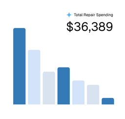 AI analyzed Total Repair Spend by Vendor bar graph