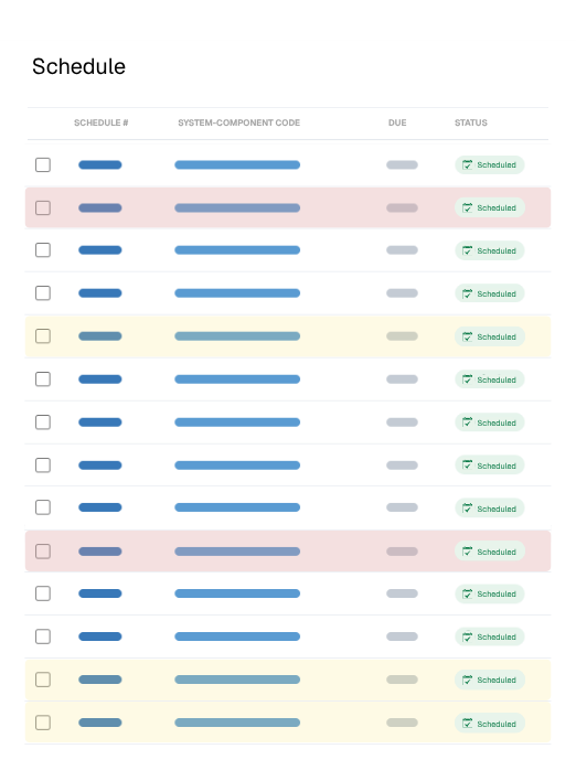 Vehicle Scheduled Maintenance Software Screenshot